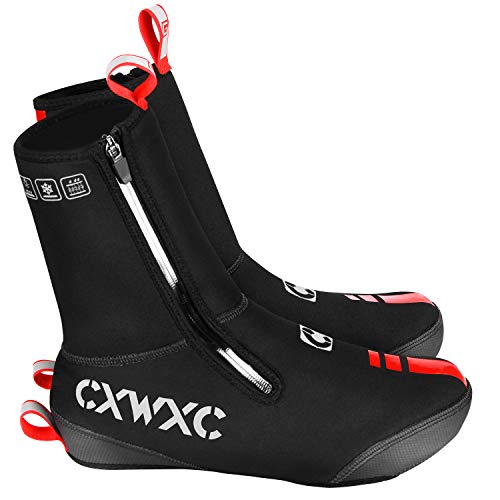 CXWXC Cycling Shoe Covers Neoprene Waterproof,Winter Thermal Warm Full Bicycle Overshoes for Men Women,Road Mountain Bike Booties - size: Medium, style: Mtb Shoe Covers