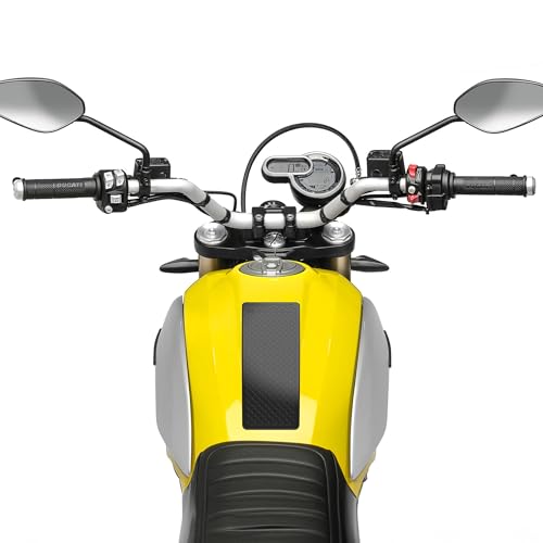 STOMPGRIP | Motorcycle Center Tank Pad Protector | Universal Fit | Pint | Waffle Black - color: Black