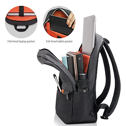 EVERKI Light Laptop Backpack with Hidden Pocket 15.6-Inch - Durable Men’s Work Back Pack, Business Travel Backpack, College Laptop Bookbag for Men & Women, Work Office Back Pack, (EKP106) Charcoal - size: 23 Liters