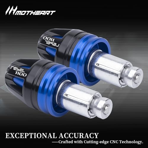 Motorcycle Handlebar End Plugs For Rebel 1100 (CMX1100) 2021-2024 17mm Diameter 7/8” Bars CNC Handlebars (See details below) rebel 1100 Accessories (Blue) - color: Blue