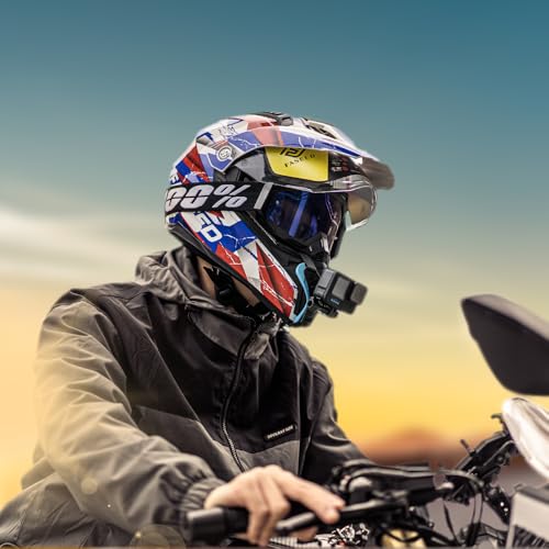 Adjustable Motorcycle Helmet Chin Strap Mount Compatible with GoPro Hero 13/12/11/10/9/8, DJI Action 5 Pro/4/3, AKASO and More (GY-01)