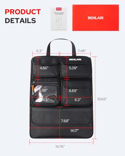 Benlari Tour Pack Lid Organizer Motorcycle Universal Storage Liner Bag Clear Pocket Waterproof Fit For Harley Davidson Street Glide Road King Road Glide Electra Glide