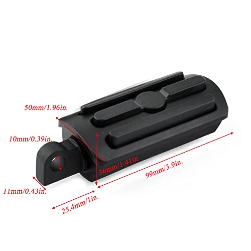 Motorcycle Foot Pegs Highway Pegs Male Foot Rests For Harley XL Sportster V Rod Hugger Custom 883 Softail Dyna Glide Bob Fat Boy (Matte Black) - color: Style 3#-Matte Black