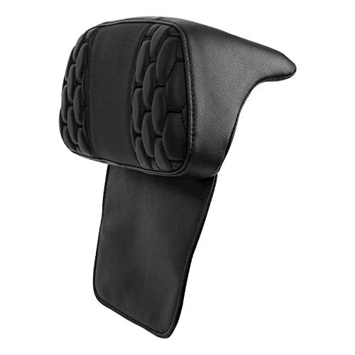 SLMOTO Razor Chopped Tour-Trunk Backrest Pad Fits for Harley Davidson Touring CVO Street Glide Road Glide Electra Glide 2014-2023, Black Stitching - color: Black Passenger Backrest