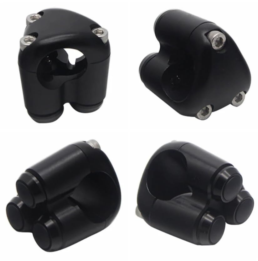 Universal 3 Buttons CNC Hand Control Momentary Switch Micro Switch, for 1 Inch 25mm Bars Handlebar Bobber Cafe Racer Chopper (Black) - color: Black, size: 1 Inch