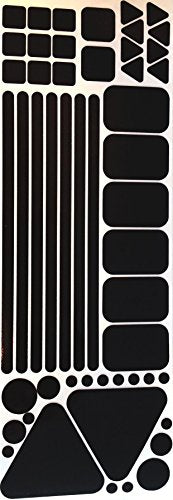 LiteMark Reflective Sticker Pack – Bicycle, Motorcycle & Helmet Reflectors for Safety & Night Visibility (Black, Pack of 51 Pcs) - color: Black