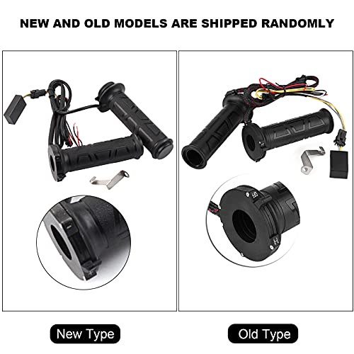 KIMISS 22mm Electric Heated Hand Grips for Motorcycle, 7/8" Handlebar Warmers with Heating Function, Non-Slip Grip Covers