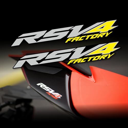 Motorcycle Rear Fairing Reflective Sticker Decals- Waterproof Decal Compatible with Aprilia RSV4 2021-2024 (Gray-Lemon-Yellow) - color: Gray-lemon-yellow
