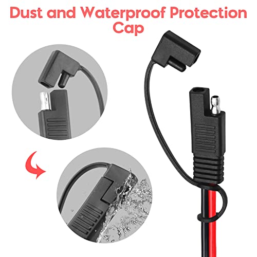12AWG SAE Y Splitter Cable 1 to 4 Way SAE Extension Cord,2FT | With SAE Polarity Reverse Adapter, Quick Disconnect Automotive DC Power Wire,For Vehicle RV Motorcycle Solar Battery Transfer - size: 12AWG without Fuse