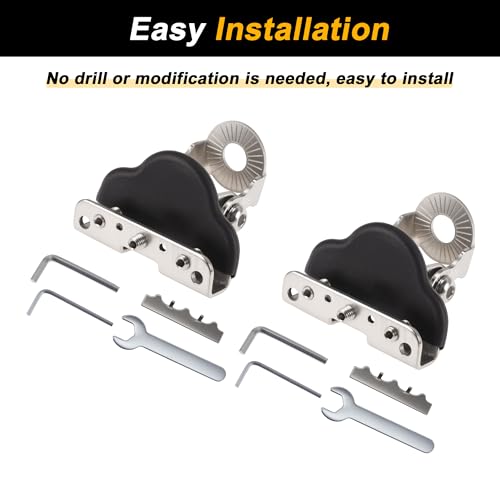 Light Bar Mounting Bracket Iron Spotlight Tube Clamp Holder Heavy Duty LED Strip Bracket Light Bar Mounts for Motorcycle ATV UTV Silver Tone 1 Set - color: Silver Tone