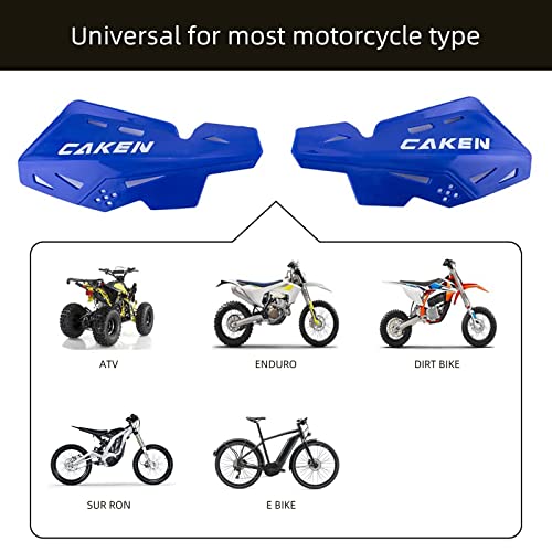 Universal 7/8" 22mm and 1 1/8" 28mm Handle Bar Hand Guards CNC Bracket for Dirt Bike Motocross ATV Scooter for CRF KLX KX LTR TRX SX SXF EXC XCW Grizzly Hawk 250 Bicycles-Blue - color: Blue