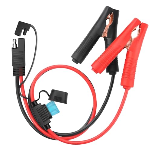 10AWG 2FT SAE to Alligator Clip,12V SAE Quick Release Adapter to Alligator Clips Quick Disconnect Cable,SAE Extension Cable with 2Pin Connector for Car Motorcycle - size: Alligator Clip to SAE