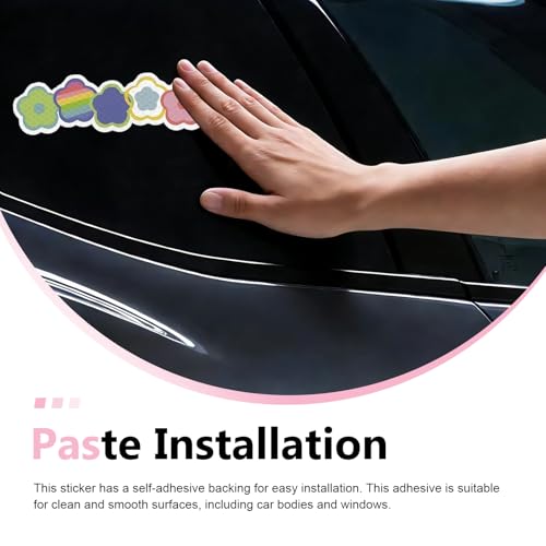Car Reflective Sticker, Cute Flower High Intensity Reflective Safety Decal, Waterproof & Scratch-Covering Decor Sticker, Universal for Most Cars, Motorcycles, Helmets & Bikes - size: Flower