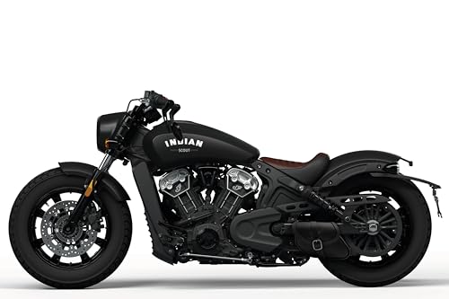Leather Swingarm Bag Compatible with all 2015-2024 Scout and Scout Bobber, 2025-2026 Scout 101, 2025-2026 Scout Classic, 2025-2026 Sport scout, 2025-2026 Super Scout (Black stitches) - color: Black stitches