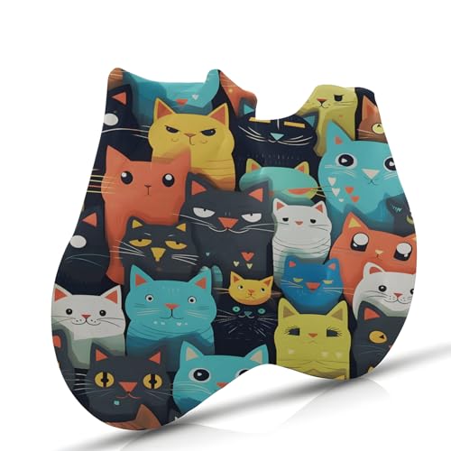 Bike Cover with 5 Zippers, Anti-Scratch Bicycle Storage Guard for Apartment & Garage, Fits Wall Hangers & Car Racks, Dust-Proof Full Protection for Most Bikes (Blue Cat) - color: Blue Cat