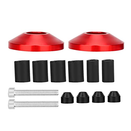 Handlebar End Universal CNC Aluminum Alloy Motorcycle Handlebar Handle Bar End Accessory 1 Pair (red) - size: red