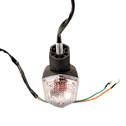 mokuo Motorcycle Front Turn Singal Assemblies Compatible with Honda Grom Msx 125 SF,12V 5W Halogen Lamp Light,Square Style - color: Rear