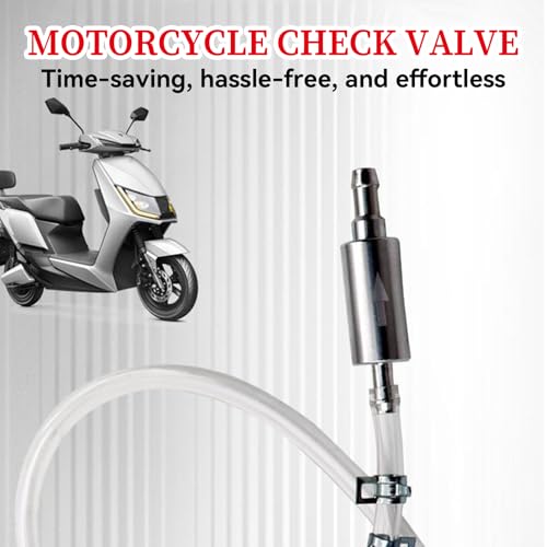 5 Set Brake Bleeder Hose Kit with One Way Check Valve, Universal Brake Bleeding Tool for Motorcycle Car Truck SUV, Includes Rubber Hoses Clamps Dust Caps for Brake Fluid Bleeder System - size: 5 Sets
