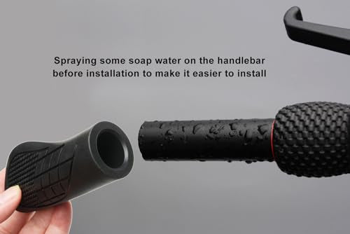 TOPCABIN Bike Grips 2PCS 90mm Length Bike Handlebar Grips Short Mini Bicycle Handlebar Grips Two-Color Rubber Ergonomic Design - color: Rubber Black(90mm)