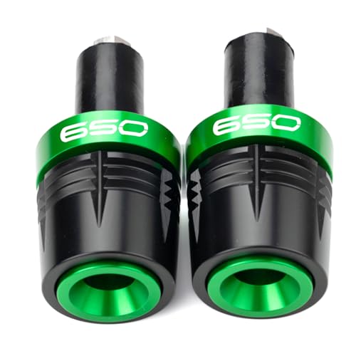 Motorcycle Handle Bar Ends Grips Plug Sliders Handlebar Grips Cap Compatible with Ninja 650 650R Ninja650 2017-2025 2026 Z650 Accessories (Green) - color: Green