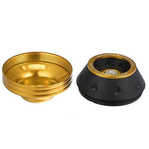 X AUTOHAUX Pair Motorcycle Wheel Front Fork Frame Sliders Falling Protection Gold Tone Universal - color: Gold Tone