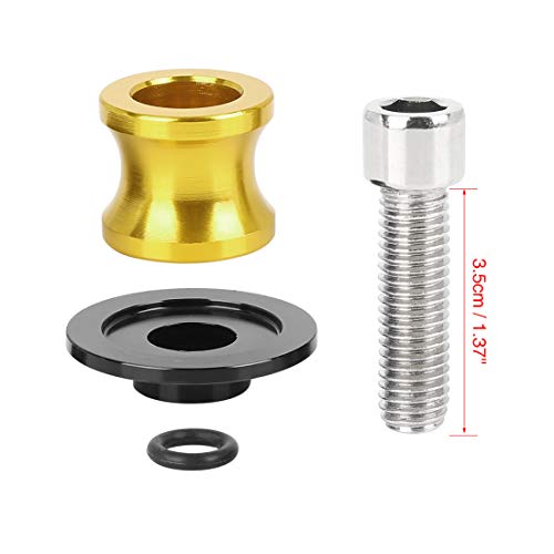 F FIERCE CYCLE 10mm CNC Swingarm Spool Stand Bobbins Starting Frame Screw Swing Arm Sliders Spools Universal Gold Tone for Motorcycle - color: Gold Tone