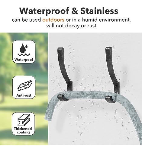saffruff Wall Mount Coat Hooks, Heavy Duty Metal Hooks for Hanging Clothes, Backpack, Bag,Towel & Jacket, Strong 30 lbs Hold Closet Hanger, Black 4 Pack - color: Black, size: 4 Pack