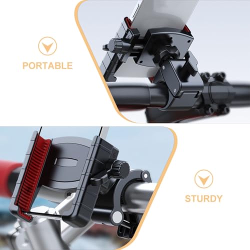 Ipetboom Motorcycle Phone Mount Shock Absorption Stand Universal Bike Phone Holder Vibration Dampener Compatible with Smartphones for Motorbike and Bicycle Use