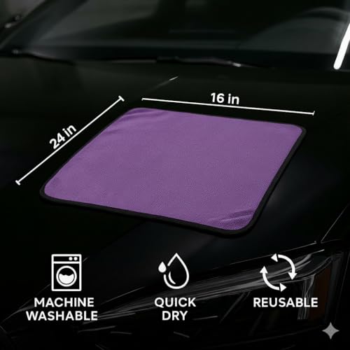 PAKS - 3 Pack Reusable Microfiber Towels - 16x24 Micro Fiber Towels Car Detailing - Plush Auto Cleaning Cloths - Dual-Sided Car Microfiber Towel - Lint & Streak-Free Wash Cloths - Cleaning Supplies - size: 16 x 24 Inch