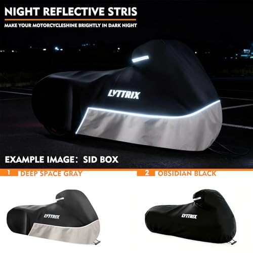 600D Motorcycle Cover Waterproof Outdoor Suitable for Touring Models Harley Davidson Road King, Street Glide,Electra Glide,Road Glide,Low Rider-St Gray - color: Gray