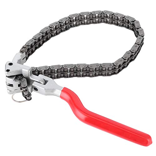 Oil Filter Wrench,Acouto Chain Wrench Spanner 13.8in Long Handle Adjustable Oil Filter Spanner,Auto Car Repairing Tool Removal Hand Tool Self Adjusting