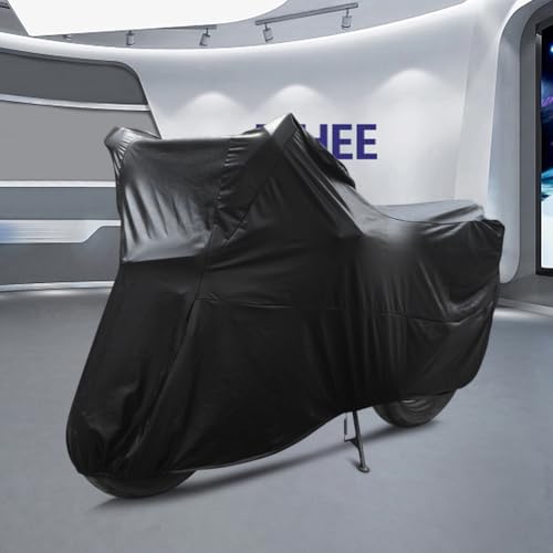 Motorcycle Cover Soft Stretch Waterproof Motor Cover Dustproof Durable Motorbike Cover for Indoor and Outdoor, 116 inches - size: 116 x 55 x 43 inches