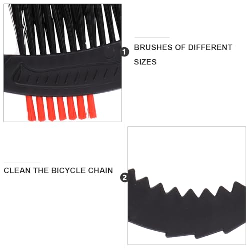 2Pcs Bike Chain Cleaning Brush Non Slip Handle Scrubber Kit for Thorough Bike Chain Maintenance and Care