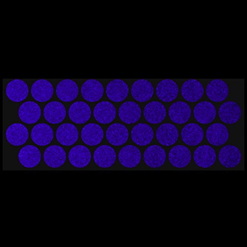 LiteMark Reflective Purple 1 Inch Circle Sticker Decals for Helmets, Bicycles, Strollers, Wheelchairs and More - Pack of 36 - color: Purple