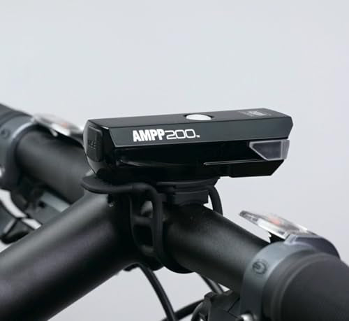 CATEYE AMPP USB Rechargeable Bike Light – High Visibility Super Bright OptiCube™ Headlight for Commuters, Road Cyclists & Mountain Bikers, Day & Night Riding Modes, IPX4 Waterproof, Tough & Durable - style: Ampp200
