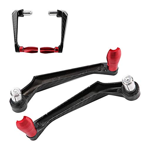 Motorcycle Clutch Lever, 7/8inch Universal 22MM CNC Handlebar Protector Brake Clutch Protector Aluminum Alloy Motorcycle Lever Guard (Red)