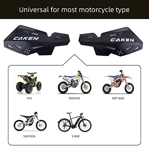 Universal 7/8" 22mm and 1 1/8" 28mm Handle Bar Hand Guards CNC Bracket for Dirt Bike Motocross ATV Scooter for CRF KLX KX LTR TRX SX SXF EXC XCW Grizzly Hawk 250 Bicycles-Black - color: Black