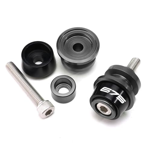 MOWOK Fit For 675SS 675SR 675NK 675 SR-R 675 SR/NK/SS/SR-R 10MM Motorcycle Accessories Rear Stand Screws M10 Swing Arm Swingarm Spools slider (Grey) - color: Grey
