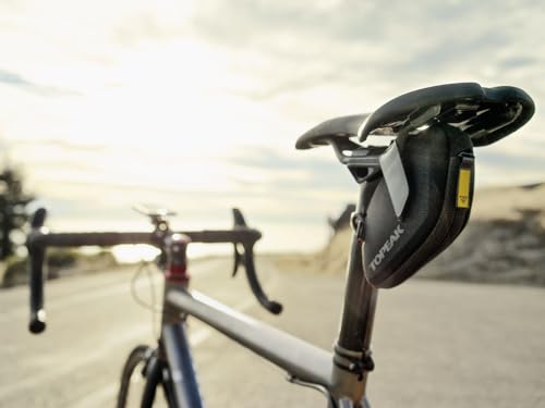Topeak DynaWedge Micro Saddle Bag with Strap Mount – Aerodynamic Water-Repellent Under-Seat Bike Bag for Tools, Tubes & Essentials, Compact 0.35L Design, Secure Hook & Loop Fit | bike-wedges - style: Micro - Not Weatherproof