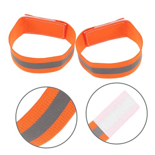 POPETPOP 4pcs High Visibility Safety Gear for Night Riding and Cycling Lightweight Elastic Straps for Enhanced Visibility During Walking and Jogging