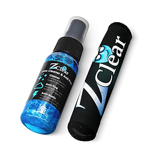 Z Clear 1 Ounce Anti Fog Spray for Eye & Sunglasses -Glass & Plastic Cleaner - Fog Free Cleaning Spray for Glasses, Eyewear, Goggles- Pack of 1-1oz spray & Microfiber Towel