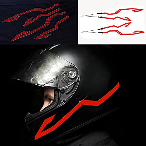 Motorcycle Helmet Light Kit,Waterproof 3 Mode Ride Signal LED Light Night Riding Signal Helmet Light for Motorcycle Bike Helmet,Red - color: red