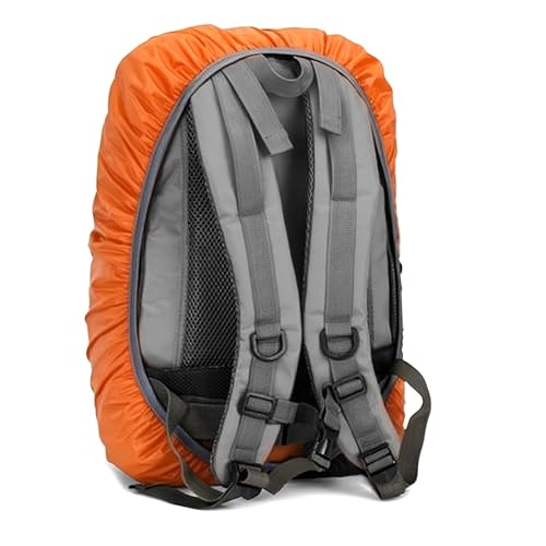 Waterproof Backpack Rain Cover with Reflective Straps - color: Orange