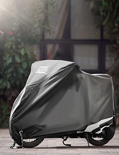 KEMIMOTO Heavy Duty 420D Motorcycle Cover Waterproof Compatible with Surron Light Bee X S Talaria X160 X260 All Weather Sur‑Ron Electric Dirt Bike Protective Rain Cover Sunlight Dust - color: Black, size: E-bike