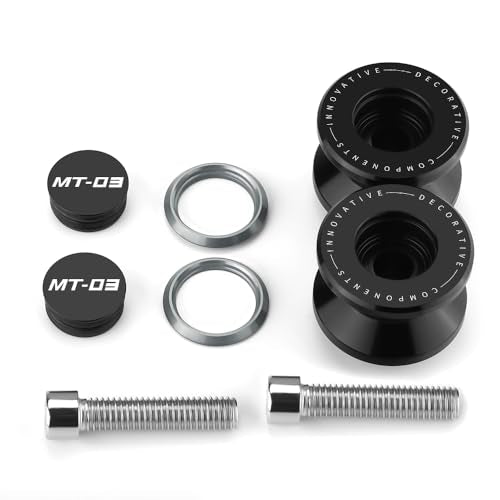 M6 Motorcycle Swingarm Spools Slider Compatible With YAMAHA MT03 2018 2019 2020 2021 2022 2023 2024 2025 | Swing Arm Stand Bobbins Screws MT-03 MT 03 Accessories (gray) - color: gray