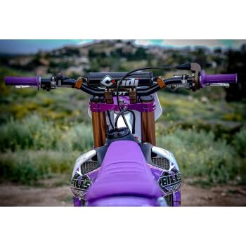 ODI MX V2 Lock-On Half Waffle Grip - Purple Motocross/Enduro