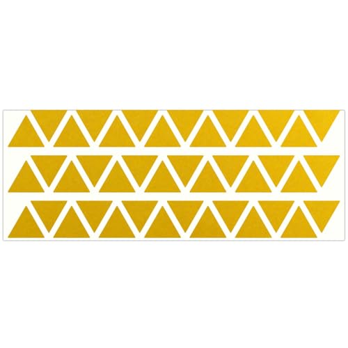 LiteMark Reflective Triangle Sticker for Bike, Helmet, Yellow, 1 Inch - Pack of 42 Pcs - color: Yellow