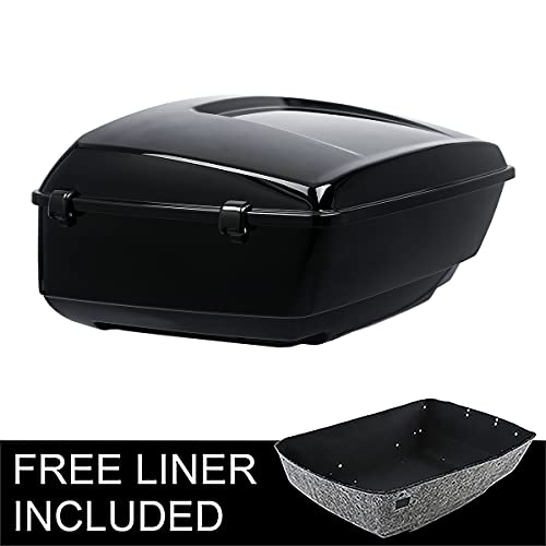 SLMOTO Color-Matched King Tour Luggage Trunk w/Latch Liner Fits For Harley ?4-later Road King, Road Glide, Street Glide, Electra Glide Standard, select CVO and '21-later FLH - color: BStyle #02