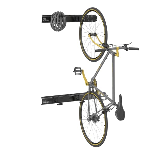 ClosetMaid ProGarage Bike Rack Garage Storage Set, Helmet and Utility Hooks, Heavy Duty Wall Mount, 4 Bike Capacity, Black - style: Bike Rack