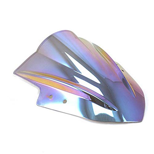 Double Bubble Windshield Windscreen for Kawasaki Ninja 300 EX300R 300R 2013-2017 (Dark Iridium) - color: Dark Iridium